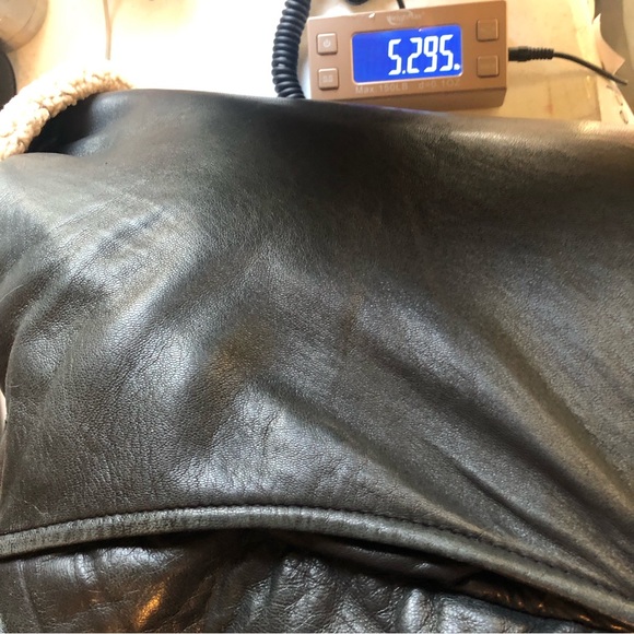 Hugo Boss Black Soft Leather Removeable Sheepskin Collar Bomber Jacket Men's 46 - Picture 16 of 16